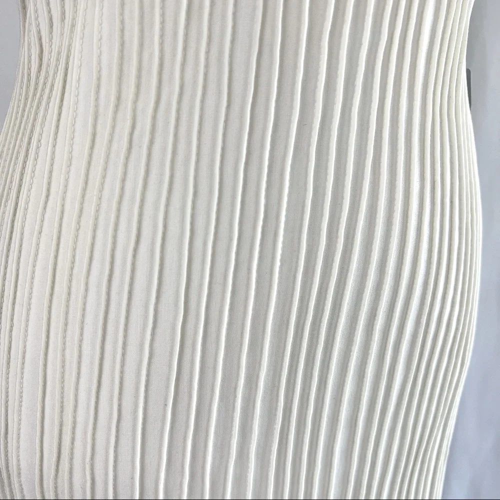 💕Host Pick💕 Tadashi Shoji Ivory Jersey Mesh Illusion Gown Dress Retail $650